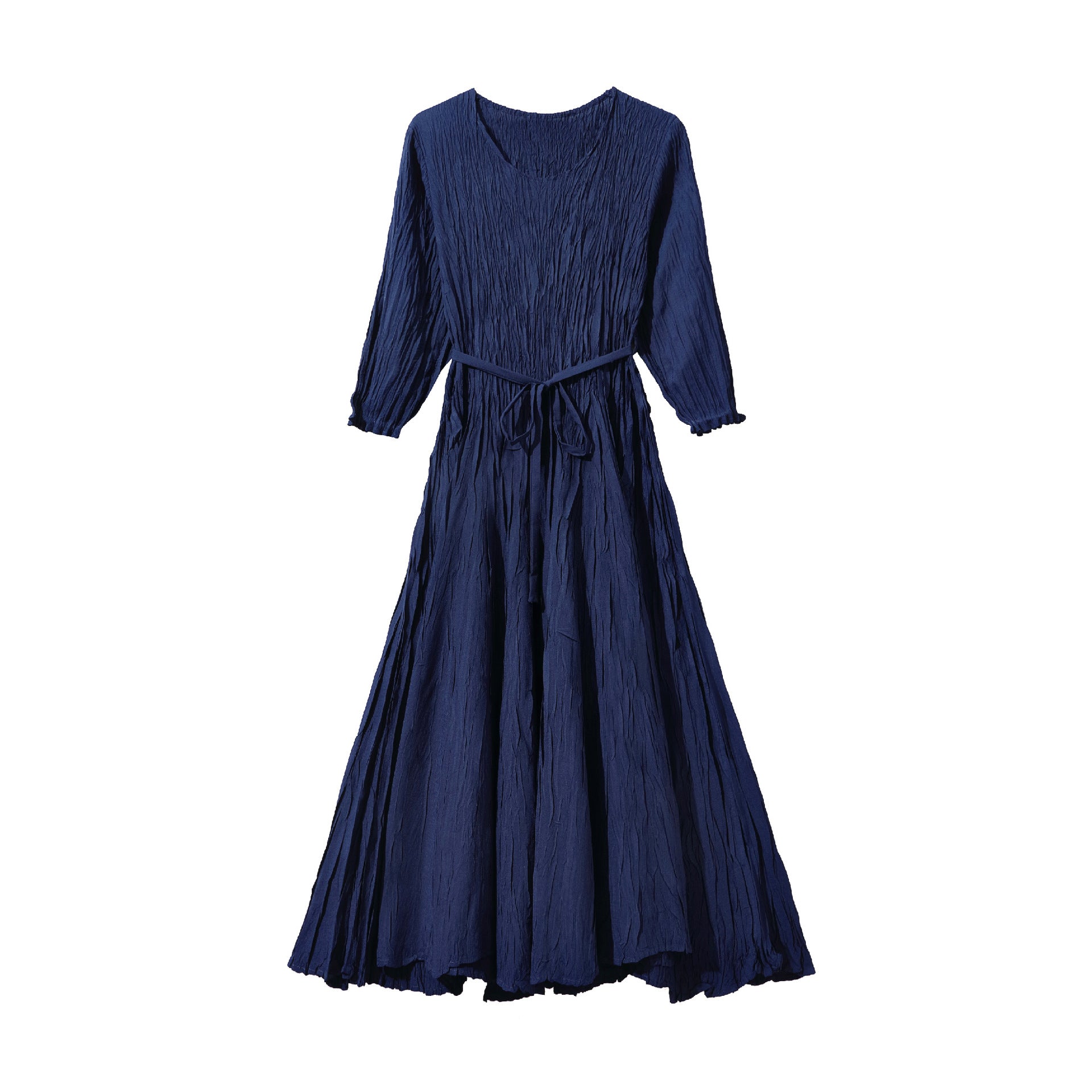 (485) Spring and summer dress long skirt high-end women&#039;s clothing Miyake gentle style tie waist large swing pleated skirt