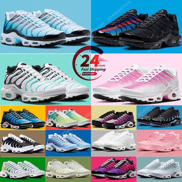 Tn Plus Outdoor Shoes Mens Sneaker Toggle Utility Triple White Metallic Silver Fire Ice Oreo Hyper Sky Bule Womens Runners Trainers Sports S