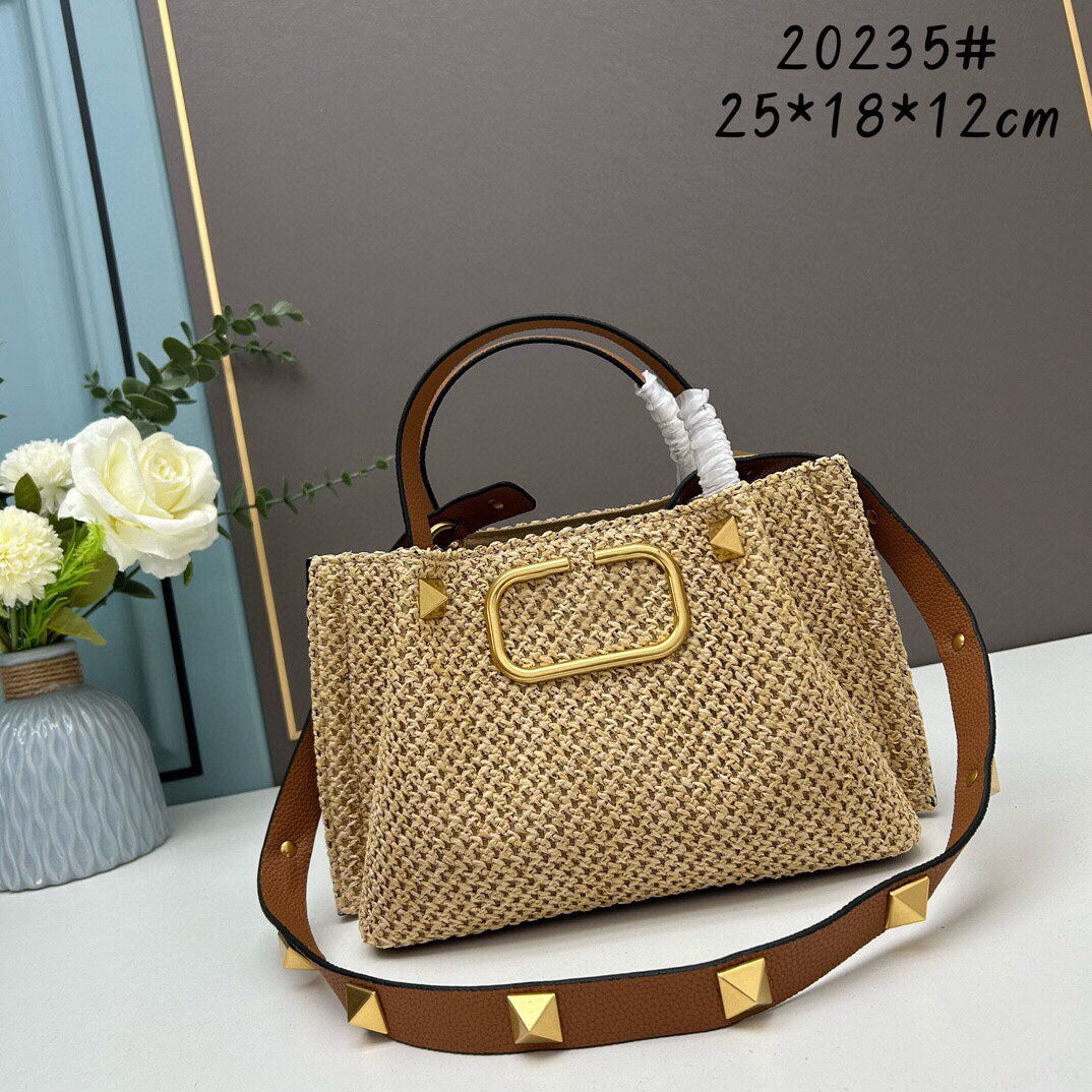 Designer Lafitee grasss Bag Mirror Quality Women Straw Woven Bag Handbags Tote Shopping Bag High Quality Lafite Woven Bag Travel Crossbody Shoulder