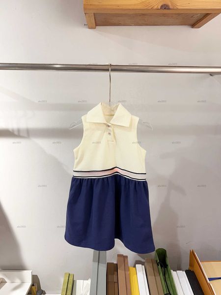 Classics girls dress summer Up and down color design Sleeveless dresses kids designer clothes lapel Dress Various styles Girls skirts