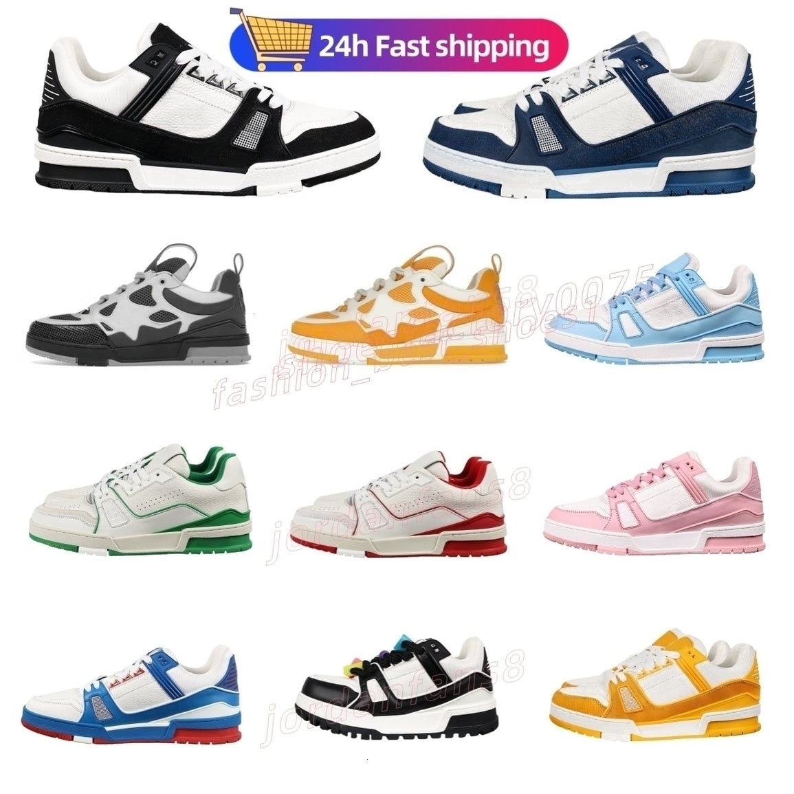 Designer New Trainer Shoes Sneakers Men Women Low Black Baby Blue White Navy Orange Green Tour Yellow Pink Brown Winter Mens Trendy Tennis Outdoor J
