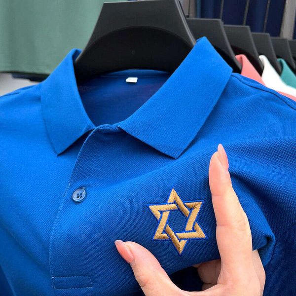 pure short sleeved POLO cotton embroidered lapel solid color Paul shirt business T-shirt, men&#039;s clothing shirt man versatile top
