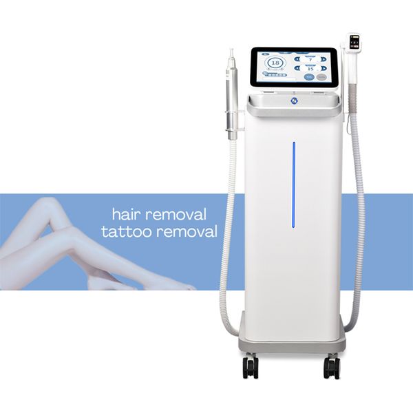 Permanent Standing Diode Laser Hair Removal Machine 2 In 1 755nm 808nm 1064nm Picosecond Tattoo Removal Machine