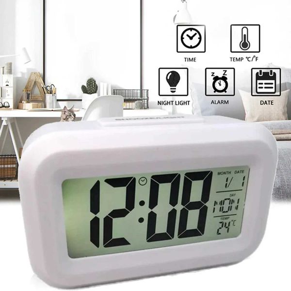 Electronic digital desktop alarm clock with backlight Cndar and nap function Y250111
