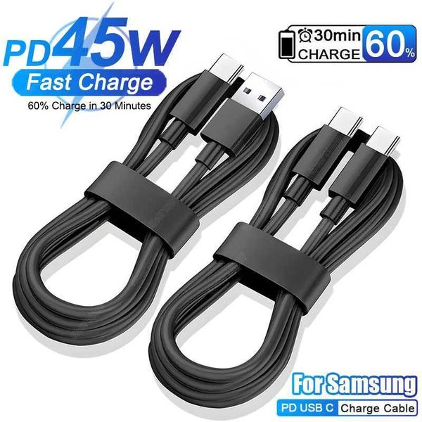 PD 45W USB Cable For Galaxy S24 S23 S22 S21 Ultra Plus A53 A54 5G Fast Charging USB C Cable Charge Date Wire AccessoriesXJ250103