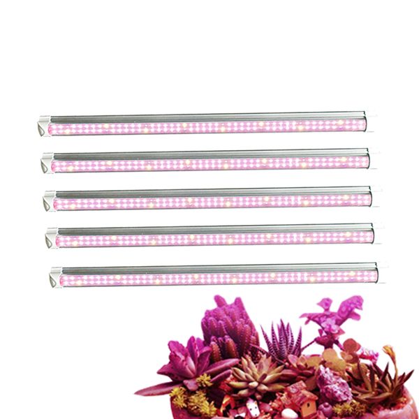 UVA T8 LED Grow Lights 1FT 2FT 3FT 4FT 5FT 8FT T8 Tube Bar Plant Grow Light Strip Full Spectrum Pink White Sun light for Succulent Plants