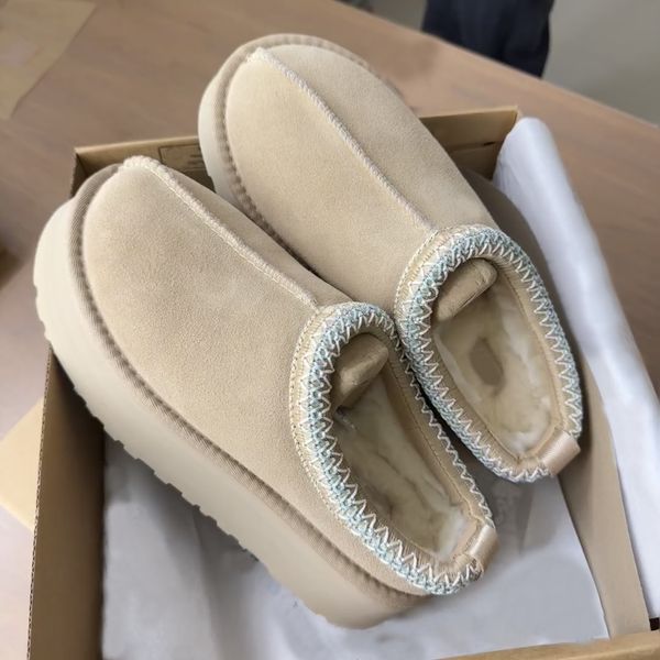 Designer Tasman Slippers Multi-Color With Box Tazz Slippers Vintage Mustard Seeds Chestnut Sand Matte brown fur sheepskin Classic Boots Wint