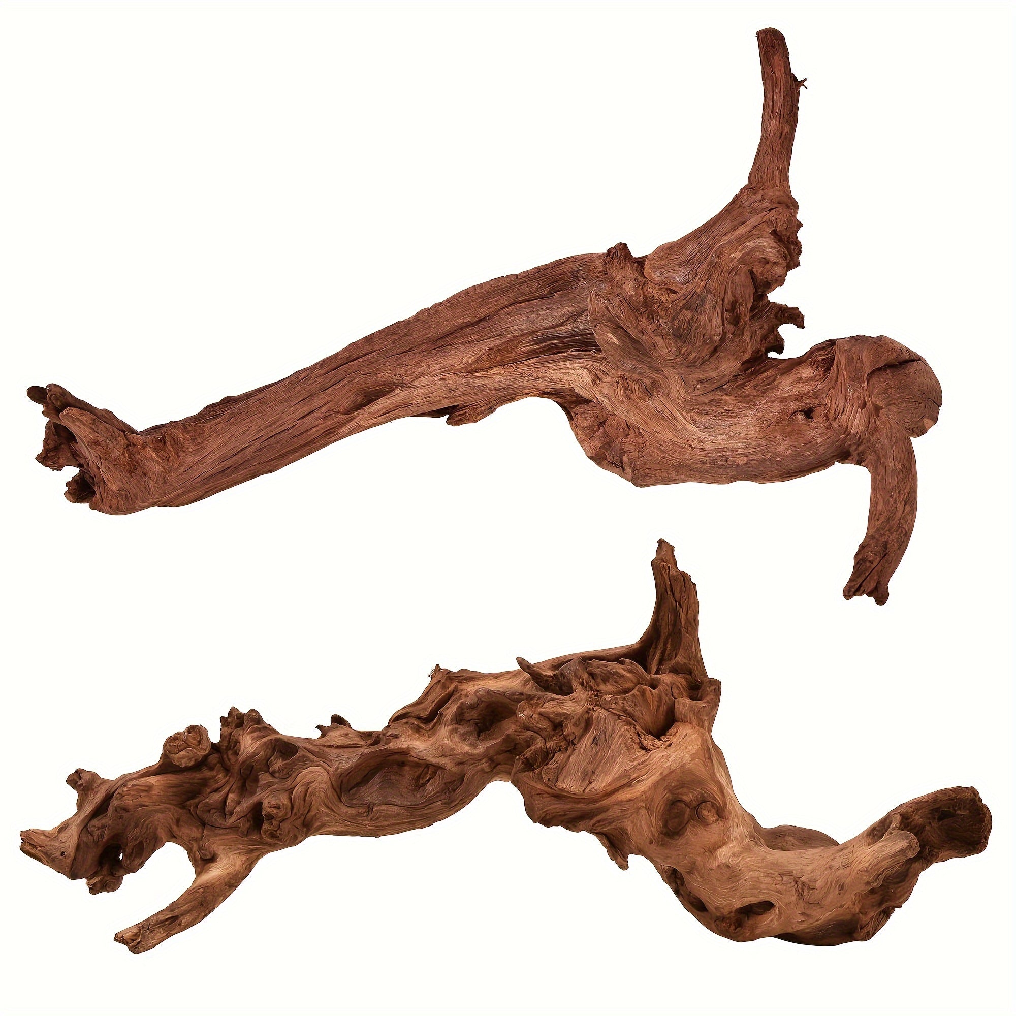 TEMU Natural Large Driftwood For Aquarium Decor Reptile Decor, Branches 12.5-18" 2pcs