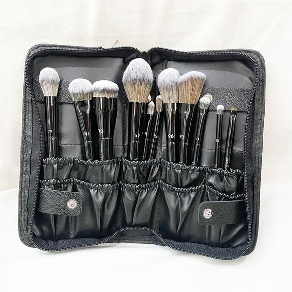 New Black Makeup Brushes Set 11pcs - Soft Synthetic Bristles Beauty Face & Foundation Powder Blush Eye Shadow Higlighter Shape Contouring Co
