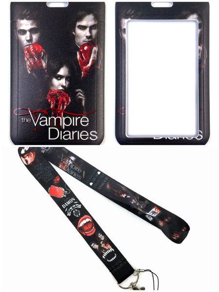Cell Phone Straps & Charms Cartoon Movie Vampire ABS Card Cover Hanging Neck Bag Card Holder Lanyard ID Card Holders Key Chain Whollesale Gi