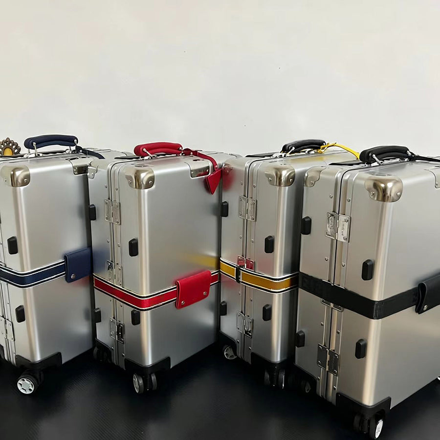 Designer Luggage suitcase Premium Aluminum Alloy Rolling Trolley Sleek Hard Shell Easy-Glide Wheels Fit for Elegant Travel Various Sizes