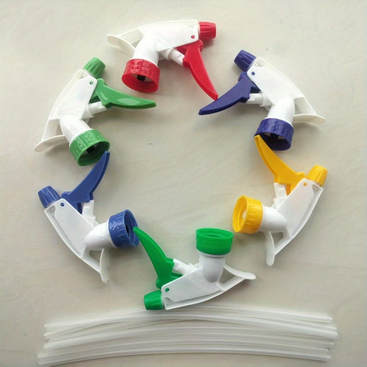 TEMU 5pcs Colorful Spray Bottle Nozzles - Handheld Pressure Atomizer For Hairstyling, Plant Watering, Cleaning & Face Care, Durable Plastic With