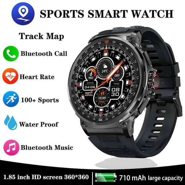 1.85 710 MAh Smart Watch Man Track Map Call Rate Monitoring Sport Fitness Waterproof Smartwatches Z241218