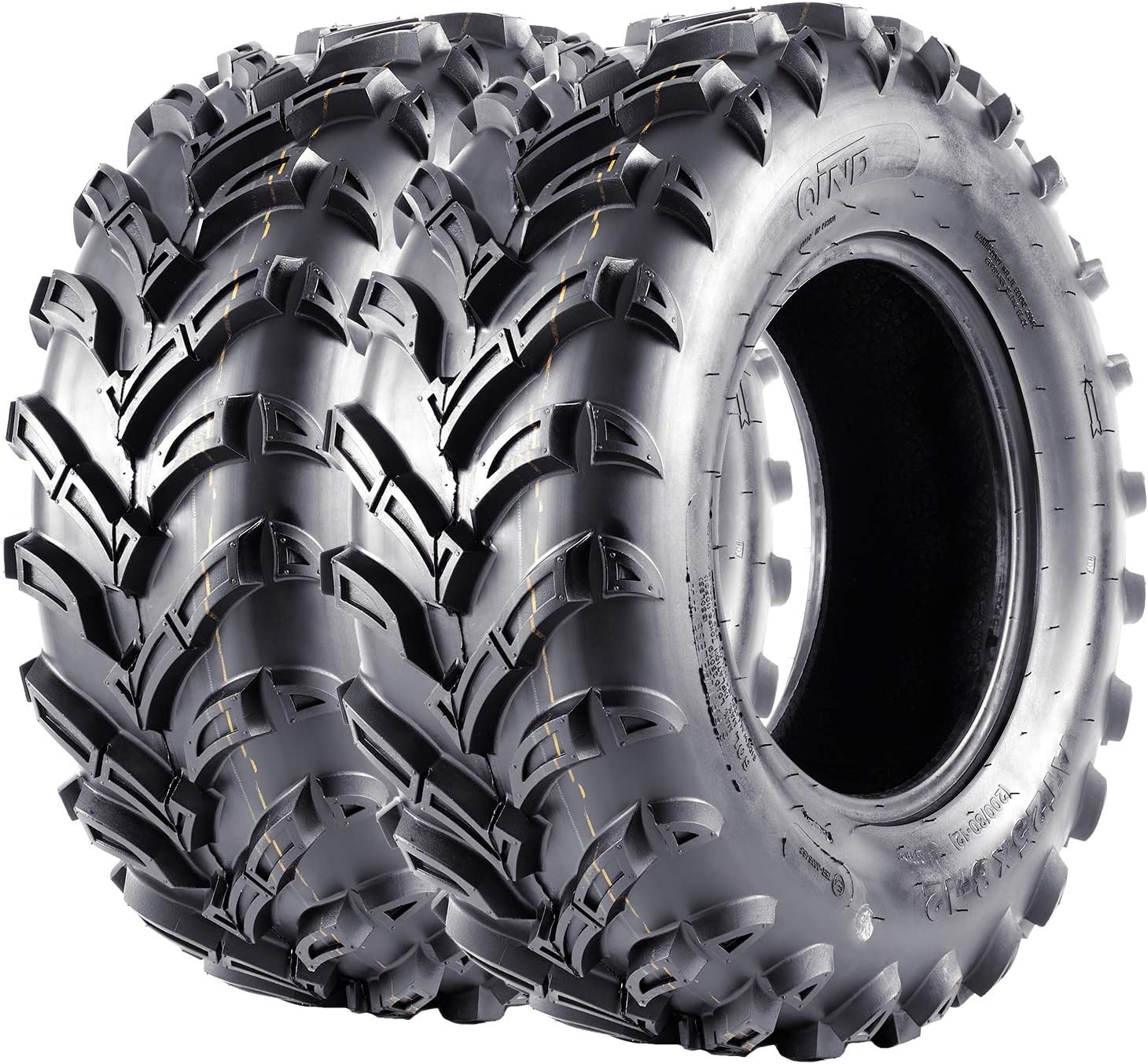 Garvee 25x8-12 6PR ATV Tires - All Terrain, Off-Road, UTV, Set of 2, Tubeless