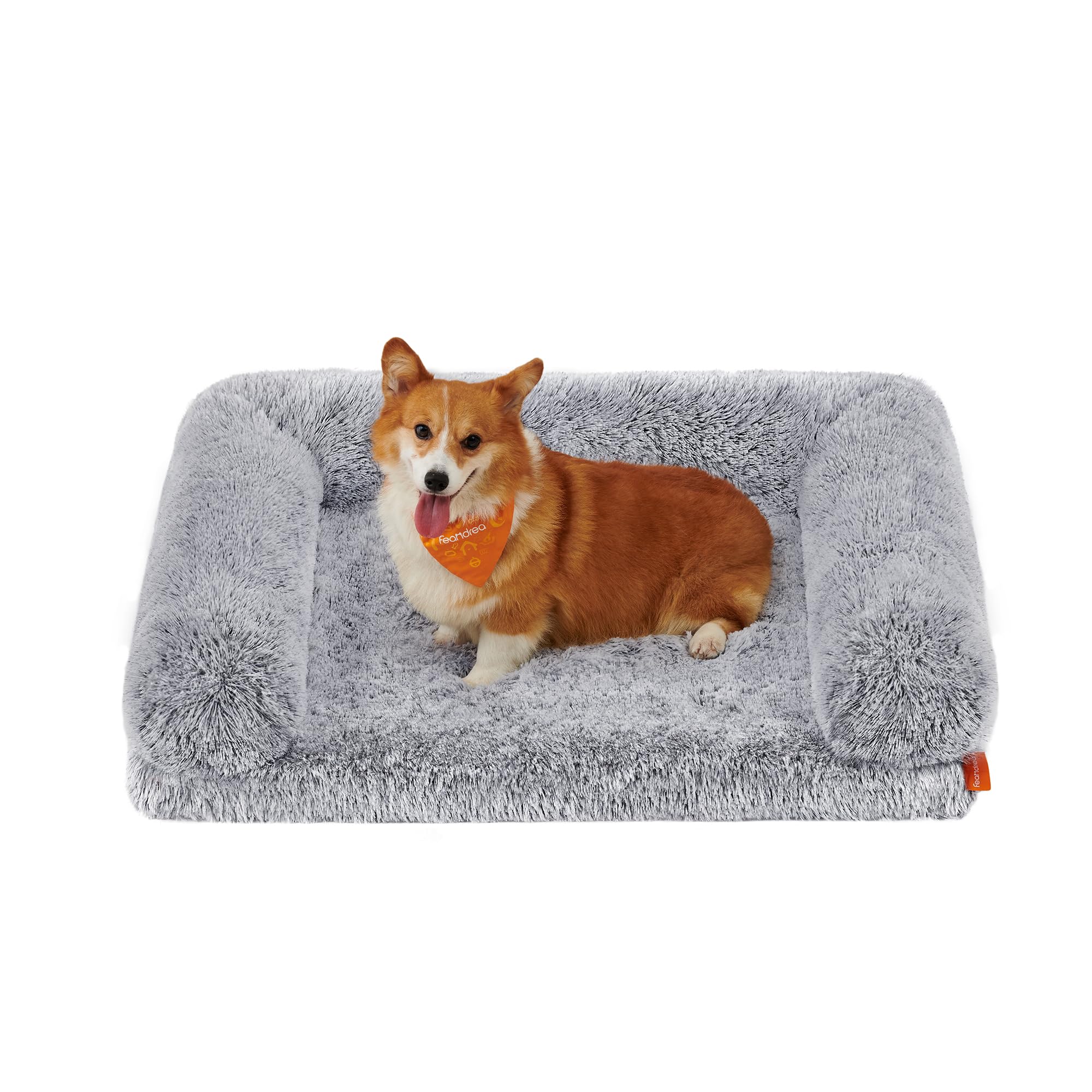 Feandrea Dog Bed, Orthopaedic Dog Sofa Bed for Medium Dogs, Waterproof Ped Bed with Removable Washable Cover, 30 x 23 x 9 Inches, Gray Ombré UPGW231G