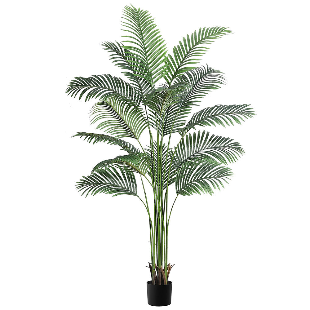 Garvee 7ft Artificial Palm Tree with 15 Trunks, Realistic Areca Palm Silk Plant, Durable Polyester, Adjustable Leaves, Indoor-Outdoor Decor