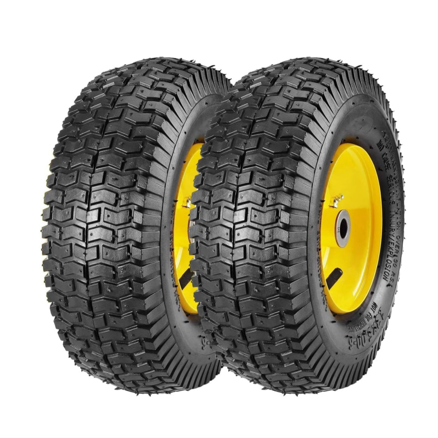 Garvee 16x6.50-8 Lawn Mower Tires with Rim (Fit Most John Deere), 3" Offset Hub, 3-4" Bearing, 16x6.5-8 Tractor Turf Tire, 4 Ply Tubeless, 615lbs Capa