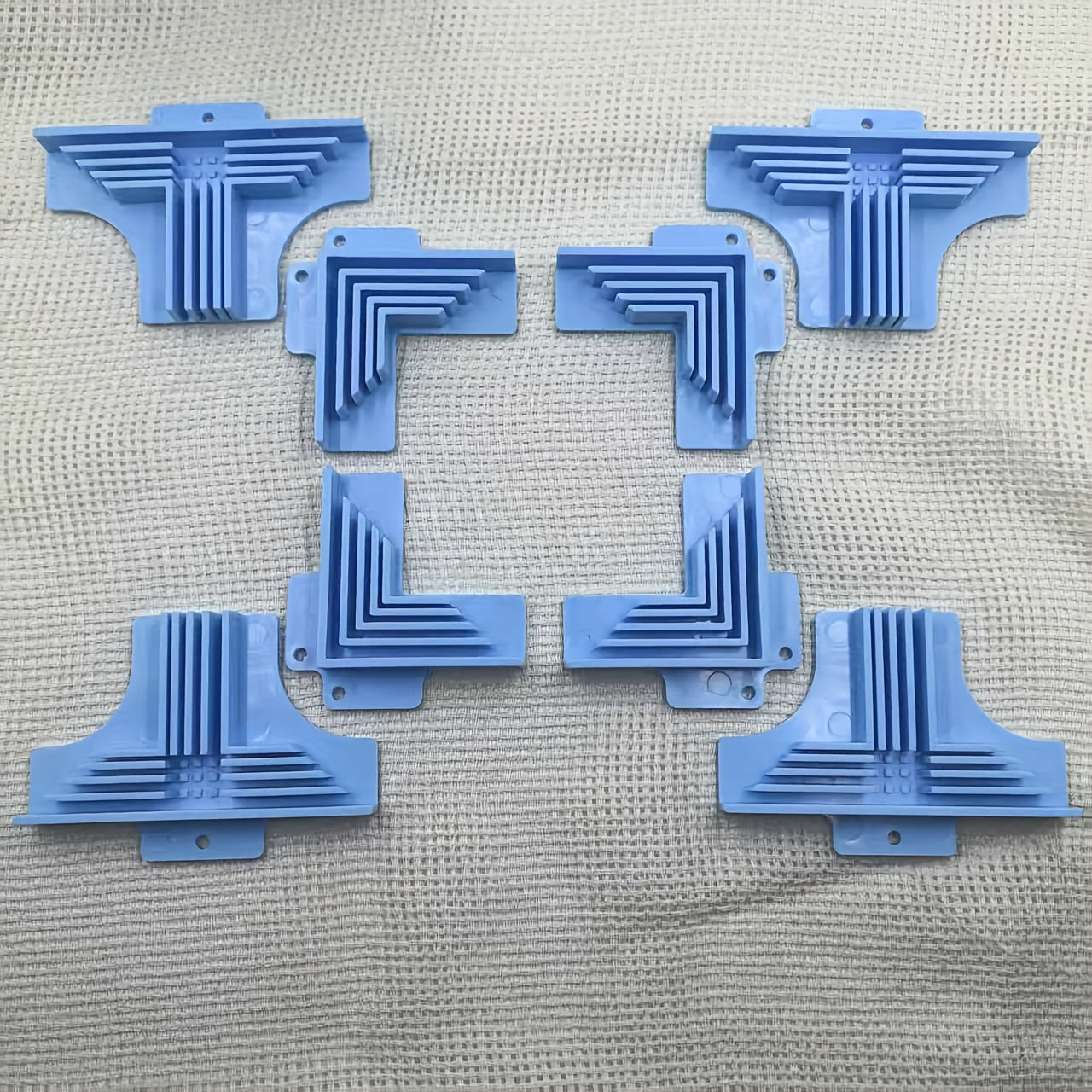 TEMU 8pcs Corner Assembly Clamps For Box Making - Durable Plastic Corner Guides With Precision Slots & Ridged Grip, Diy Craft Supplies For Chipboard