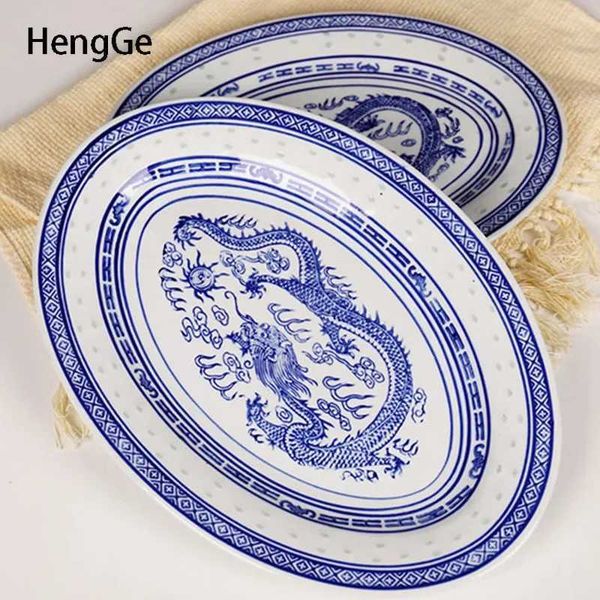 Home&gt;Products&gt;Chinese Ceramic Plates&gt;Rectangular Grilled Fish Plates&gt;Blue and White Ceramic Salad Plates X250129