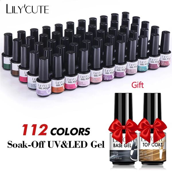 LILYCUTE 112604020Pcs Colors Gel Nail Polish Set Semi Permanent Soak Off UV Led Nail Art Salon Gel Varnish Hybrid Gel Kit 240920