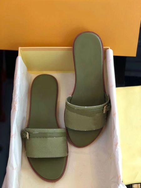 Designer women's sandals, classic slippers, printed genuine leather slippers, flat shoes, sports shoes, beach shoes