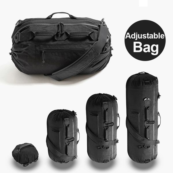 60L Travel Duffel Bag, Adjustable Sports Duffle Bag Upgraded Waterproof Gym Bag Overnight Weekender Bag Foldable Travel Backpack Carry on Ba