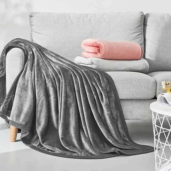 Adult Wool Blanket Bed Needle Down Duvet Solid Color Blanket and Bedspread Soft Sofa Home Bed Cover Blankets and Throws Y240730