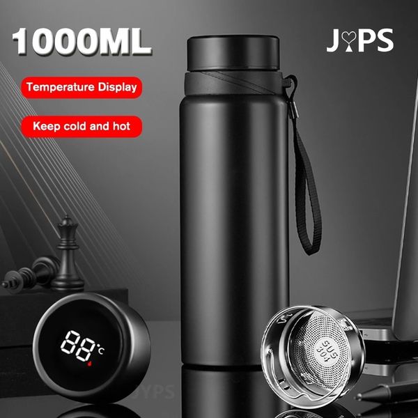Water Bottles 1000ML Smart Thermos Bottle Keep Cold and Temperature Display Intelligent for Tea Coffee Vacuum Flas 230829