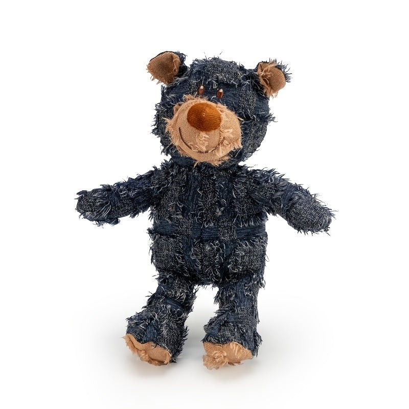 TEMU Dog Companion For Heavy Chewers- 2025 New Indestructible Bear Dog Toy, Resistant Squeaky Dog Toys For Heavy Chewers, Unbreakable Stuffed Plush