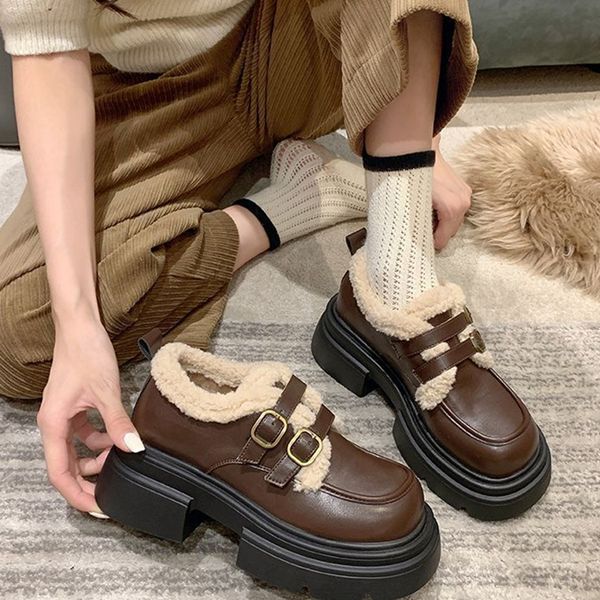 2025 Sapatos casuais 11s British Style Shoes Pele Shoes Slowers Sapatos Confortáveis Ladies Ladies Classic Platform