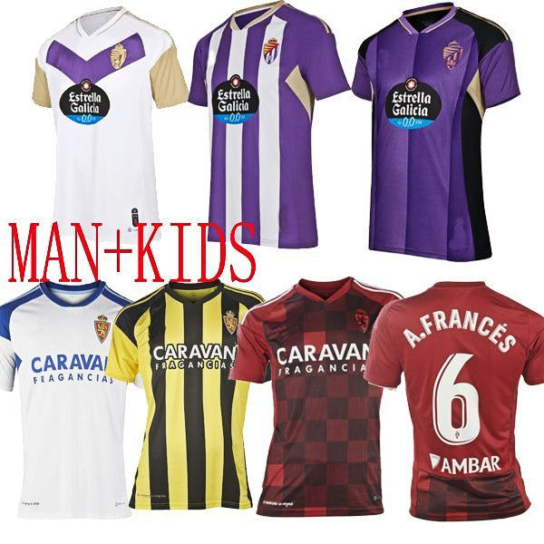 22 23 Real Zaragoza Valladolid Soccer jerseys GAMEZ 2022 POMBO KAGAWA Football shirts KIDS away camiseta de futbol Weissman FEDE Sergi Guardiola osc