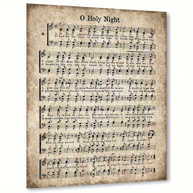 TEMU Vintage Christmas Posters, With My Canvas, O Pictures, Designed Lettering And Lining Living Room Wall Decor, 10x8inch, Unframed