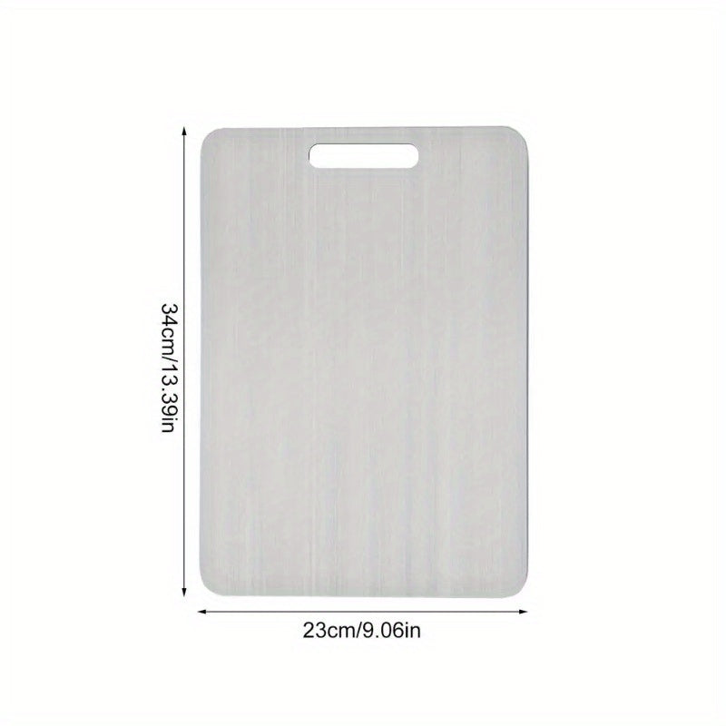 TEMU 1pc Stainless Steel Panel And Chopping Board Kitchen Household Thickened Double Sided Cutting Board Block Board, Vegetable Cutting, Dough