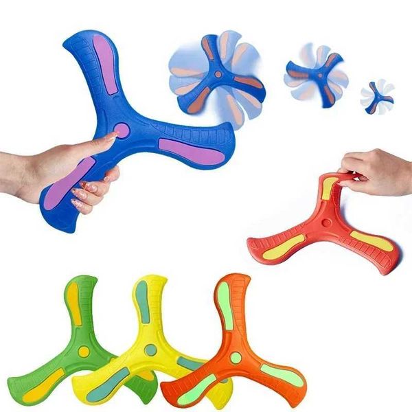 Children Boomerang Soft Three-leaf Cross Adult-kids Interactive Outdoor Toy Early Education Puzzle Decompression GiftC250211