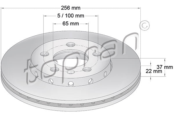 Brake Disc TOPRAN 107 680