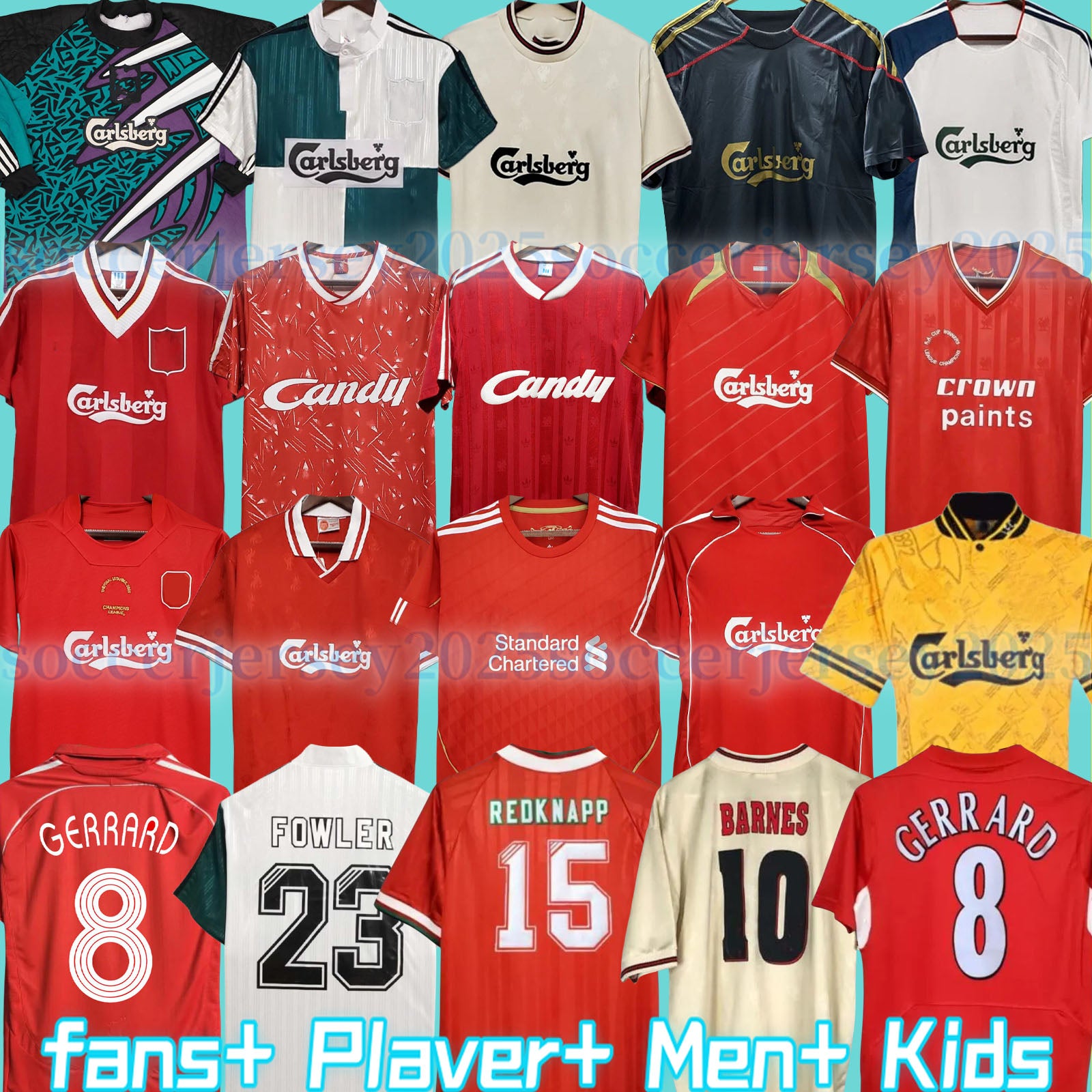 85 86 DALGLISH RUDDOCK RETRO Soccer Jerseys 93 97 FOWLER REDKNAPP WRIGHT McMANAMAN 04 05 08 09 10 GERRARD TORRES MASCHERANO Football Shirt