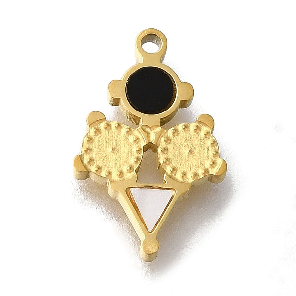 Breloques de polissage manuel en acier inoxydable 304 avec placage ionique (IP)