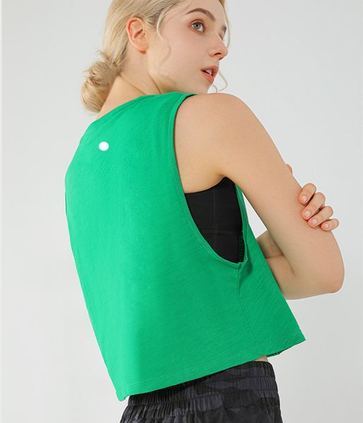 2025--Yoga Sleeveless Womens Tank Top Women bralette Gym T Shirit Crewneck Tops Workout Casual Summer loose