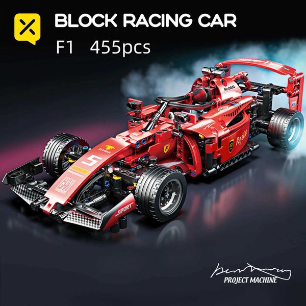 455pcs F1 Kit de corrida RC MOC Controle remoto Bloco Bloco Controle Car Kit Diy Kit Childrens Toys Christmas e Halloween GiftSy250120