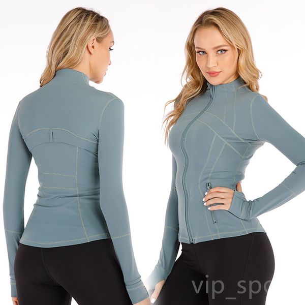 Lady Sport Sport Fit Coat Yoga Running Sportswear Jackets para mulher jogando ginásio sexy Treinando rápido seco respirável na cintura alta