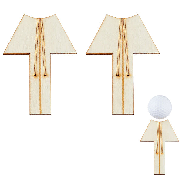 2Pcs Wood Golf Ball Markers