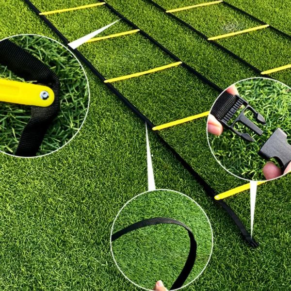 Folding Agile Multi functional Nylon with Basketball Accessories Jumping Football Training Energy Ladder 240428