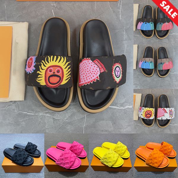 25ss Sandals Designer Mens Womens Slippers High-quality Pool Pillow Slides Fashion Beach Black White Home Shoes Room Hotel Flat Platform san