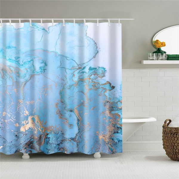 Shower Curtains Geometry Mable 3D Waterproof Bath Curtain For Bathroom DEcor Cortinas De Bano Abstract Printed Shower Polyester Curtain 2303