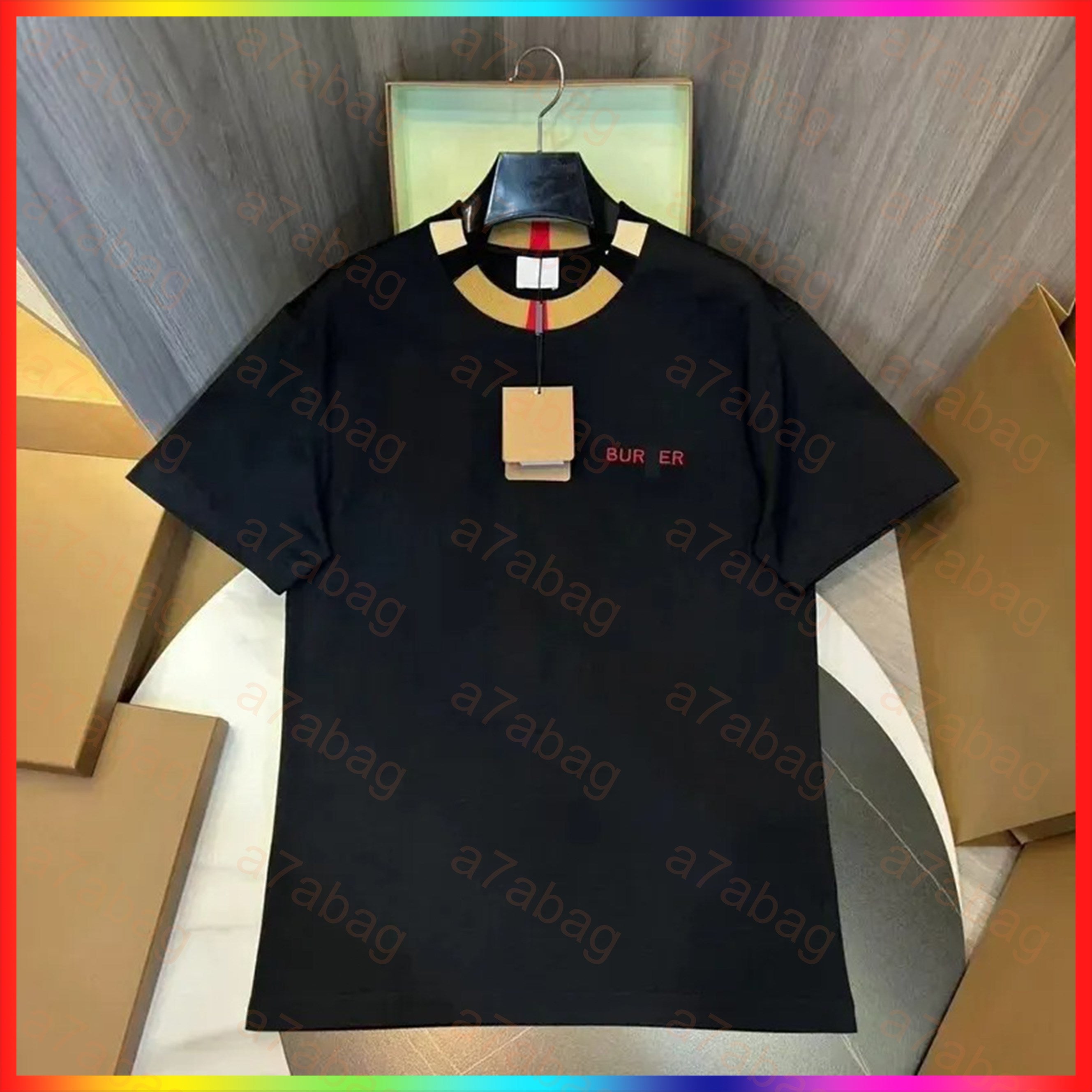 Designer T Shirts Men&#039;s T-shirt Monogram Embroidery Luxury Cotton Anti Wrinkle Breathable Soft Summer Fashion Casual Street Style