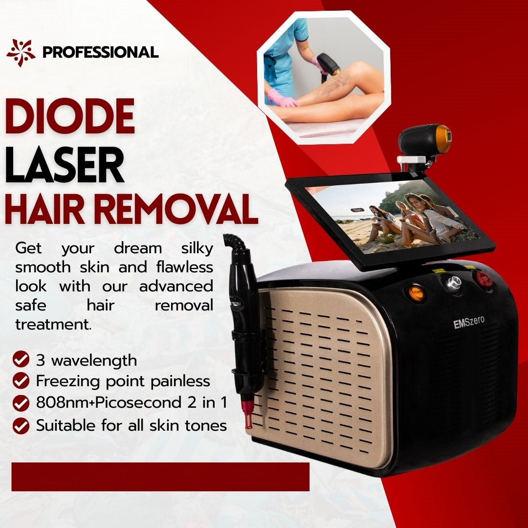professional 808nm Diode Laser Hair Removal Machine 2-in-1 Picosecond Tattoo Removal and Hair Removal High-intensity Pulse Beauty