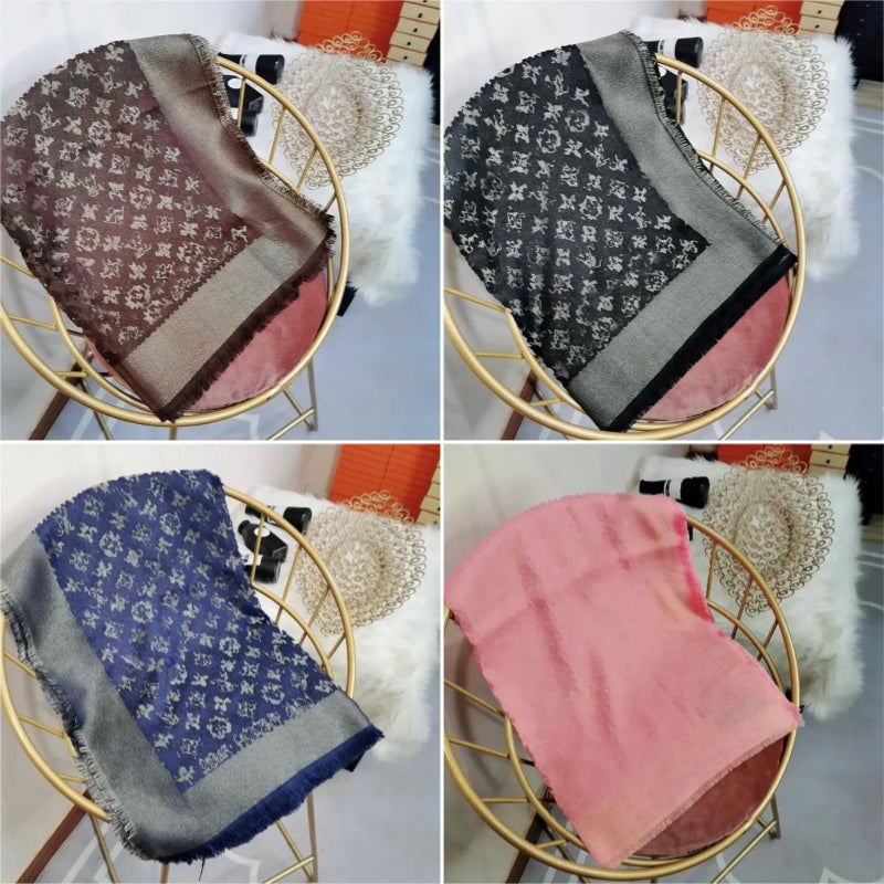 Scarves designer scarf luxury cashmere scarf thick shawl women silk scarf fashion long winter warm pashmina wraps with Tassel Bufanda Foulard high q