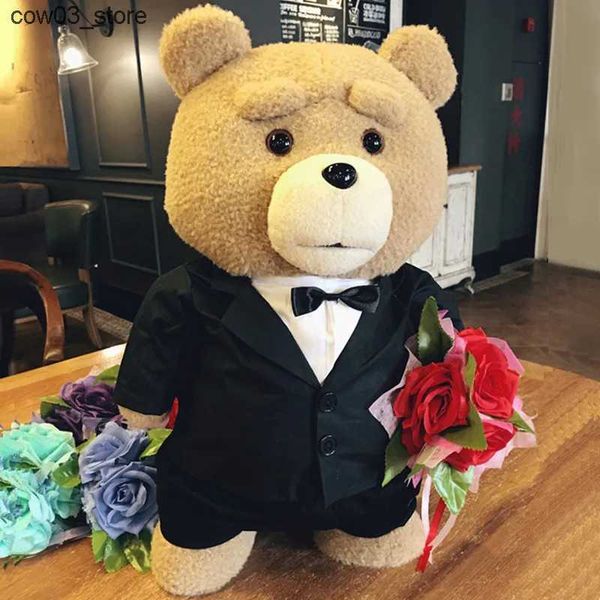 Plush Dolls Ted Movie Teddy Bear Ted In Apron Soft Stuffed Doll Animals Plush Toy Birthday Gift for a ChildL240910L240910