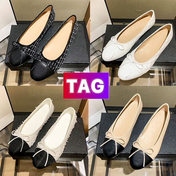 Women Sandals for womens Designer Dress shoes sandal Flats Flat Heel slides office loafers Stitching Ballerinas loafer Lambskin fabric Balle