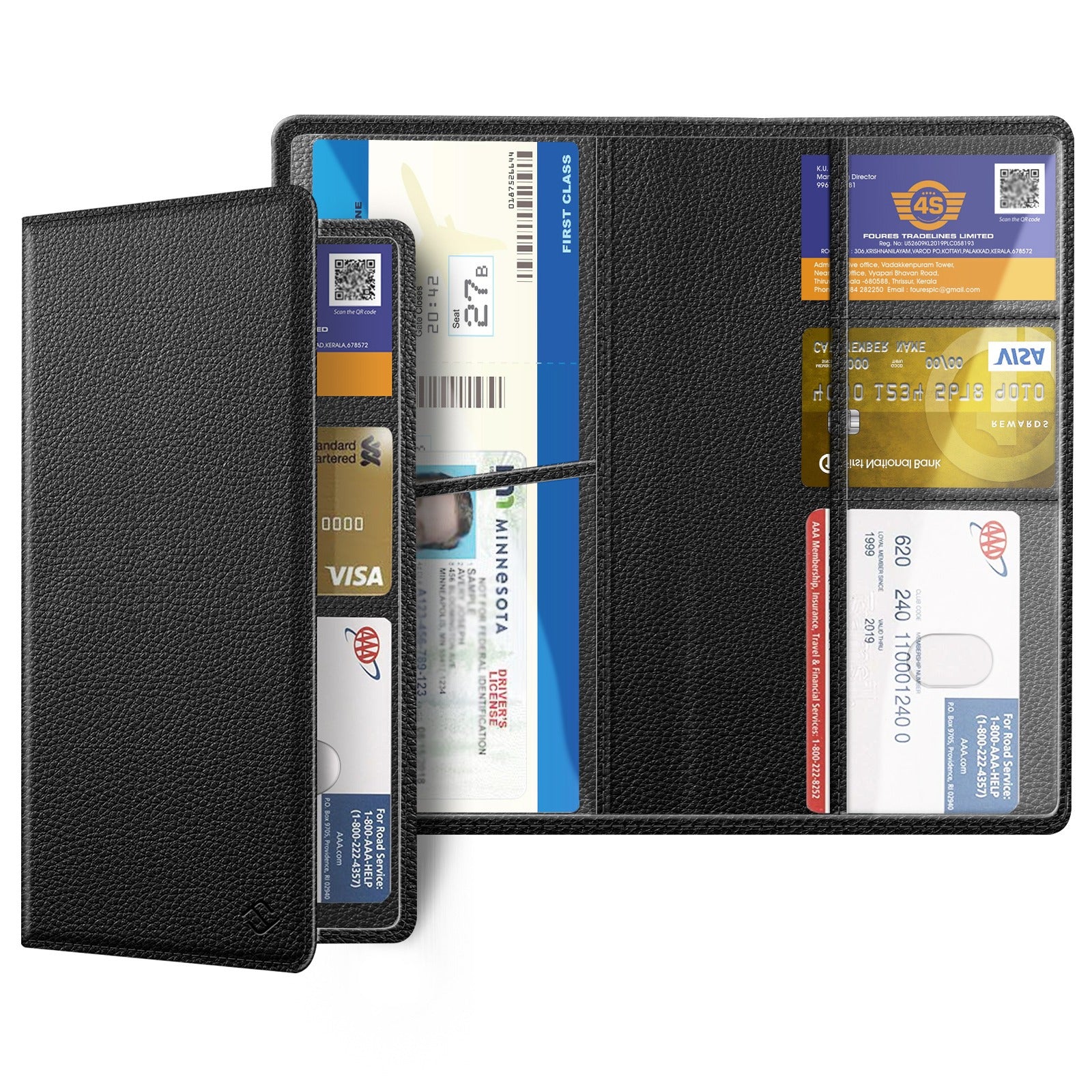 TEMU Car Registration And Insurance Card Holder, Vehicle Glove Box Card Organizer Wallet, Id Card Holder For Essential Automobile Documents